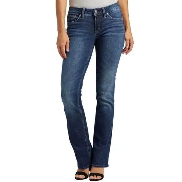 28x29 1/2  Silver Suki Surplus dark wash bootcut - Picture 1 of 6